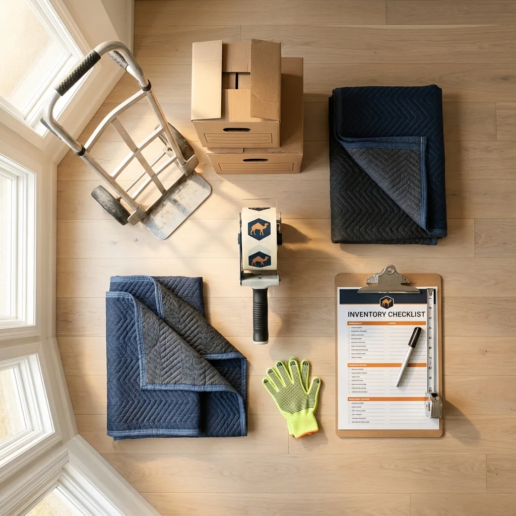 Professional moving supplies and packing materials layout for Ponderay residential relocations